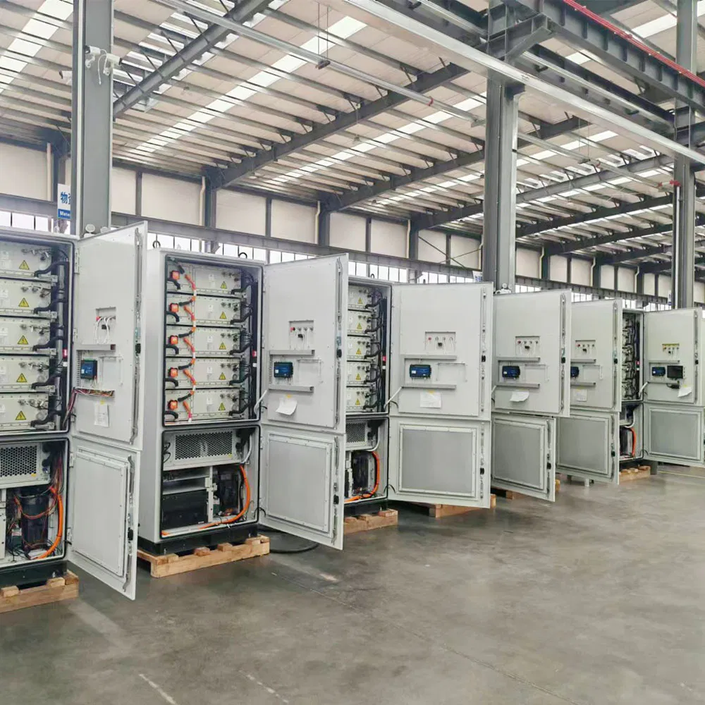 Battery storage cabinet interior